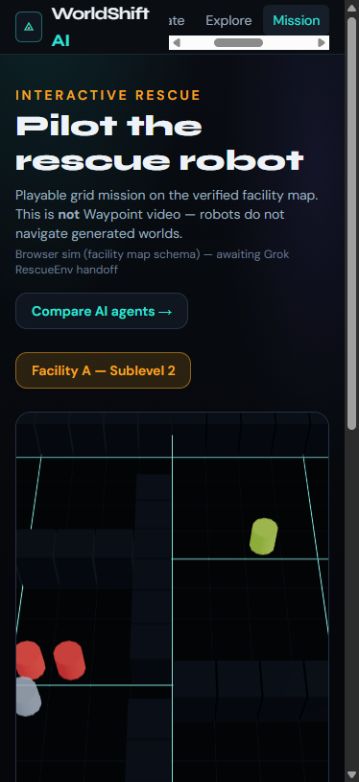Previously captured Rescue Mission user interface